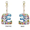 (US Only)PET Double Sided Special Shaped Easter Alphabet DIY Diamond Painting Keychain
