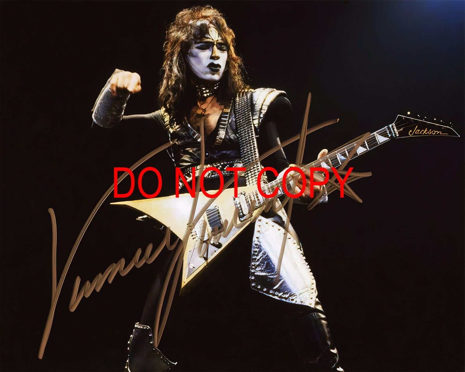 Vinnie Vincent - Autographed Signed 8 x10 Photo Poster painting (Ankh Warror - KISS) Reprint