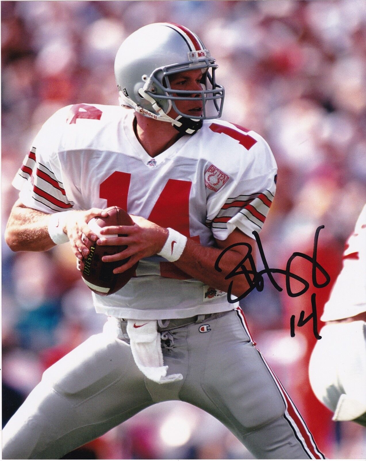 BOBBY HOYING OHIO STATE BUCKEYES ACTION SIGNED 8x10