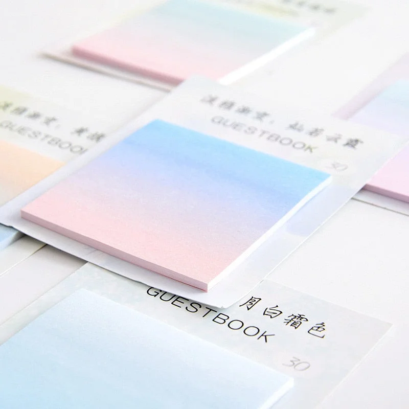 30 Sheets/Pad Self Stick Notes Self-adhesive Sticky Note Cute Notepads Posted Writing Pads Stickers Paper
