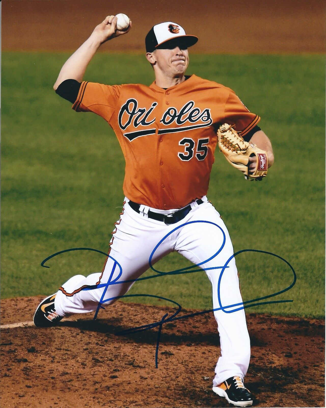 AUTOGRAPHED 8x10 BRAD BRACH Baltimore Orioles Photo Poster painting W/COA