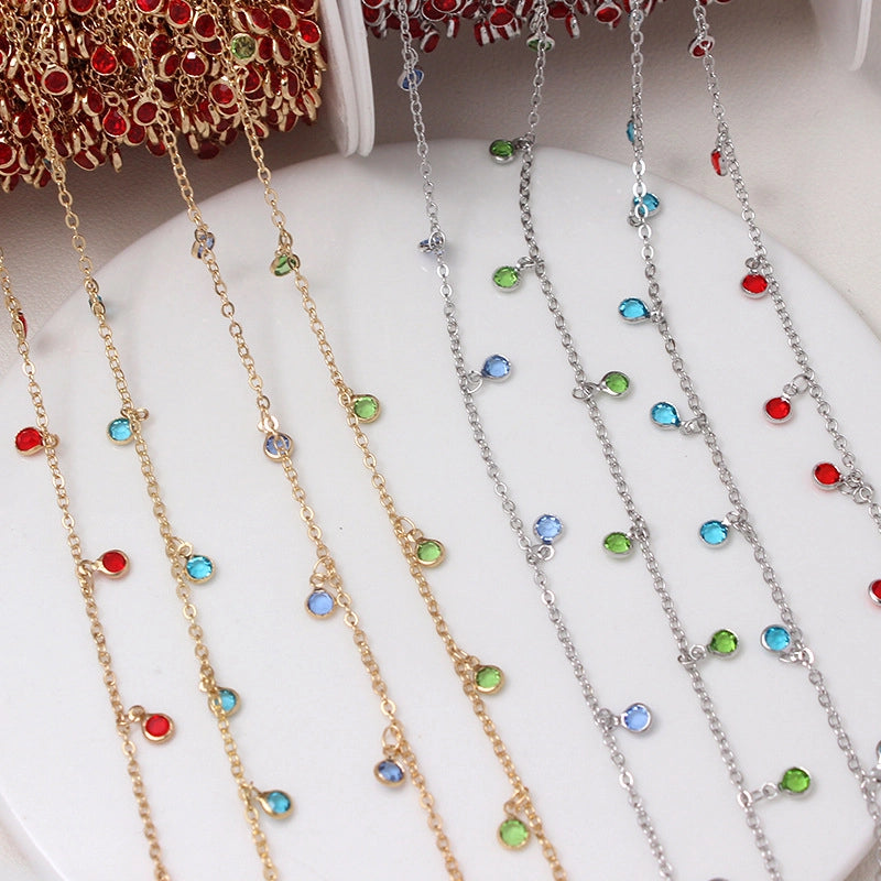 1 Piece 1m Copper Solid Color Chain