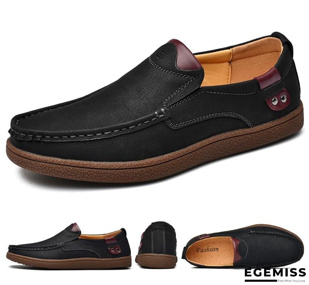 Split Leather Men's Loafers Shoes Breathable Driving Oxfords Shoes Flats Moccasins Shoes | EGEMISS