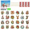 DIY Diamond Mosaic Keychain Christmas Countdown Mystery(Christmas-24pcs)