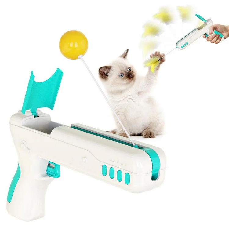 Cat Playful Rebound Feather Tease Interactive Toys
