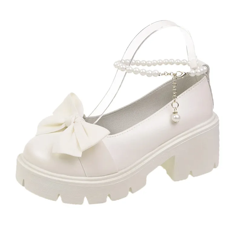 Breakj Breakj Jane Shoes Women 2025 Spring And Autumn New Flat Single Shoes Women's Summer Soft-Soled Grandmother Shoes Bow Small Leather Shoes