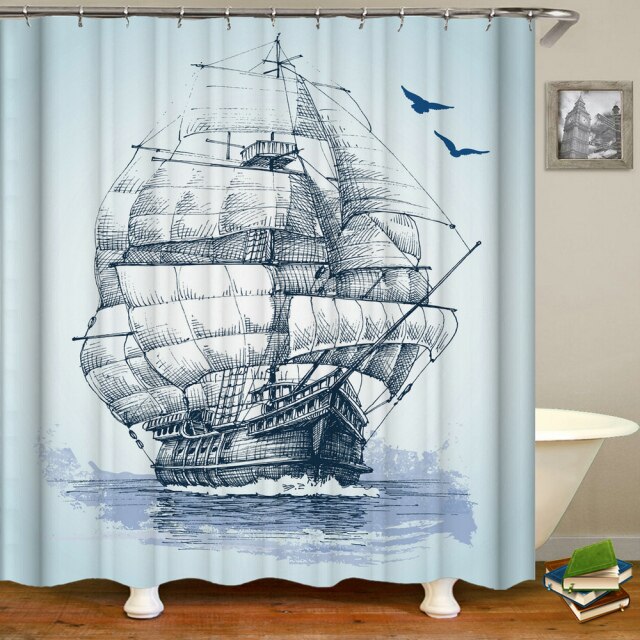

Shower Curtain – Flower Plant Birds-180*180cm, 501 Original
