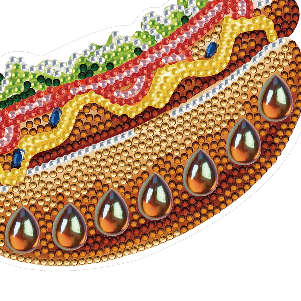 1pcs DIY Hamburger Diamond Painting Magnets Refrigerator for Adults Kid Office Car Fridge