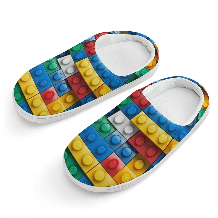 Cotton Slippers BUILDING BLOCKS customized, personalized, gift