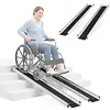 [US Local Warehouse] 8 Feet Retractable Wheelchair Ramp 94x7.4inch Handicap Ramp 661LBS Capacity Wheel Chair Ramps for Home Entry Steps Stairs Doorways
