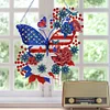 (US Local)Acrylic Independence Day Butterfly 5D DIY Diamond Painting Dots Pendant Decor