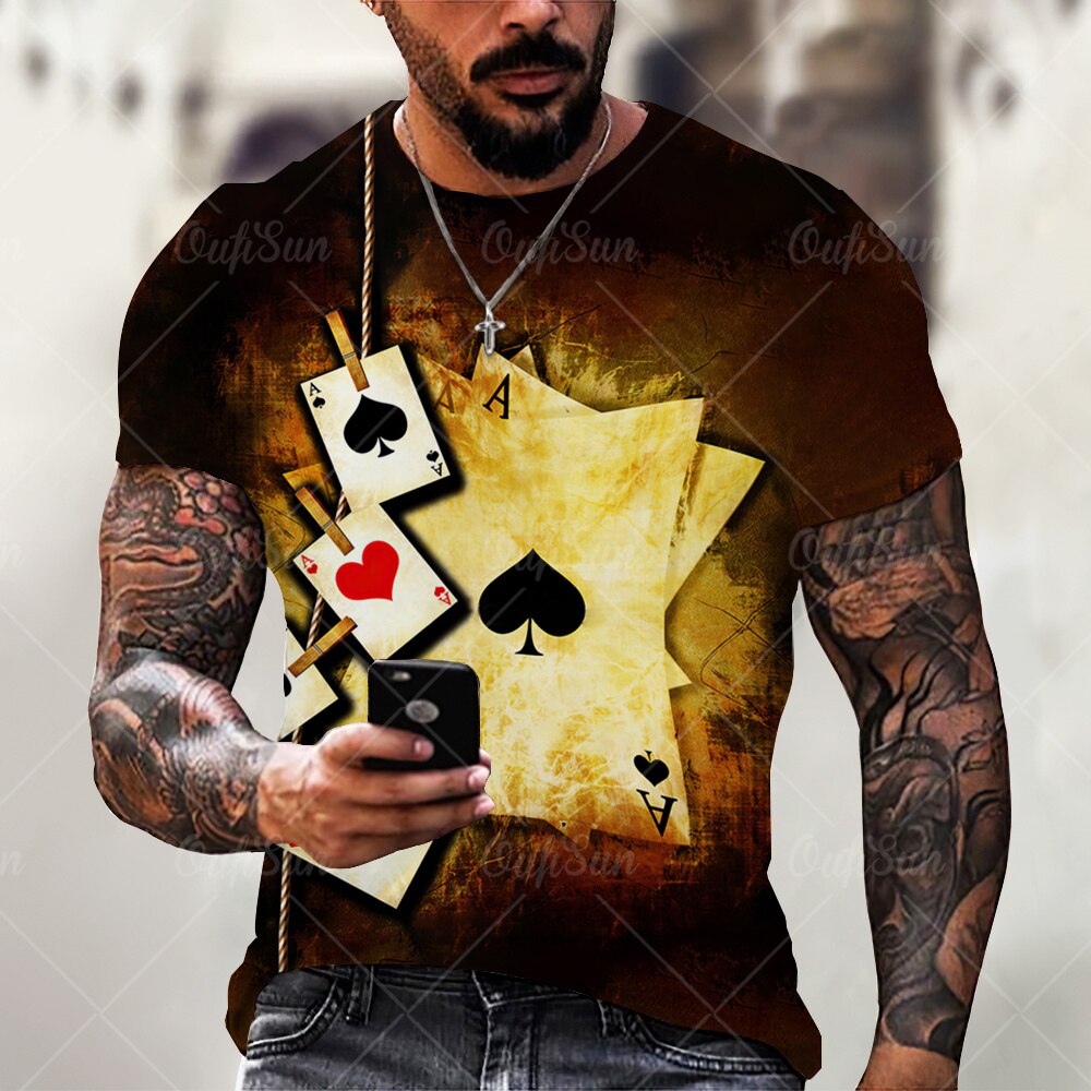 

Skull Poker A - 3D Printed Men T Shirt, Xxl, 501 Original