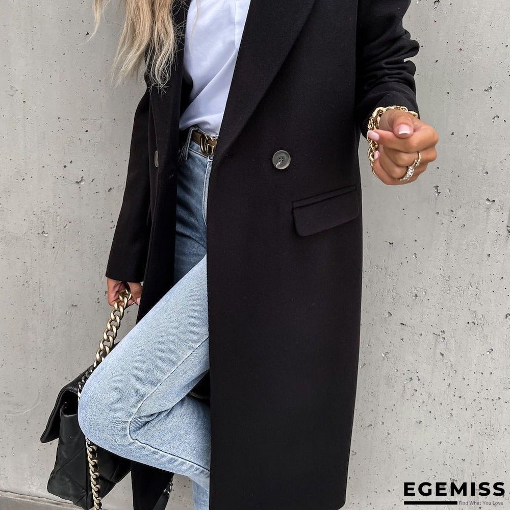 Autumn and Winter Long Suit Collar Woolen Coat Coat Coat | EGEMISS