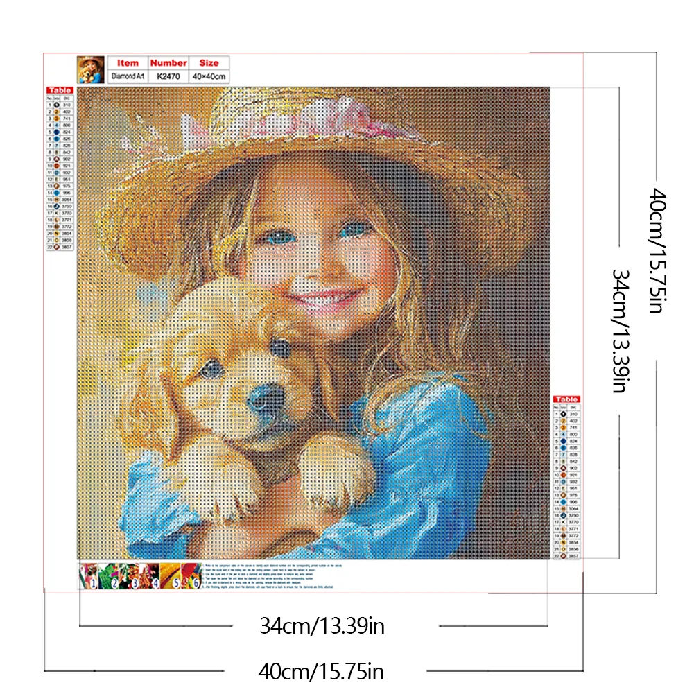 Diamond Painting - Full Round Drill - Girl(Canvas|40*40cm)