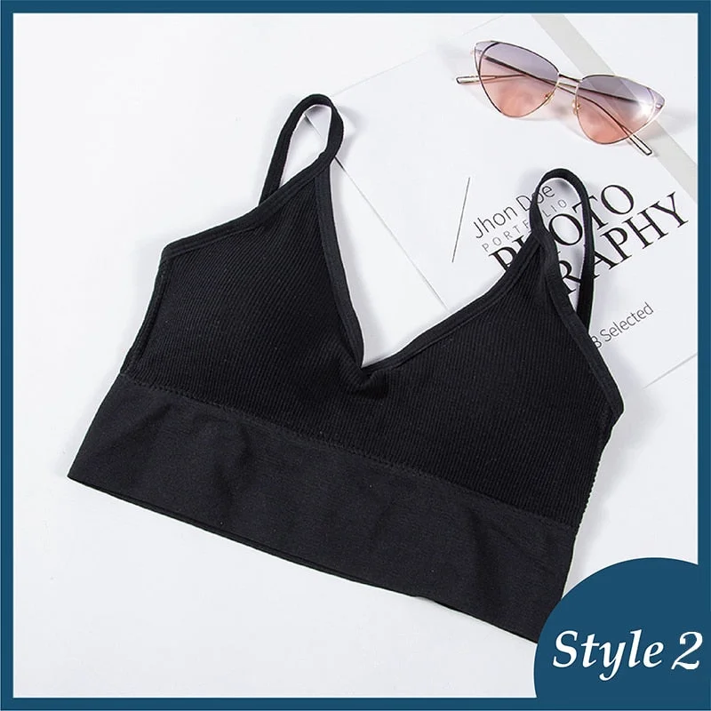 Women Crop Top Female Tube Top Seamless Underwear Cropped Bra Backless Intimates Sexy Lingerie Sports Padded Bralettes Tube Tops