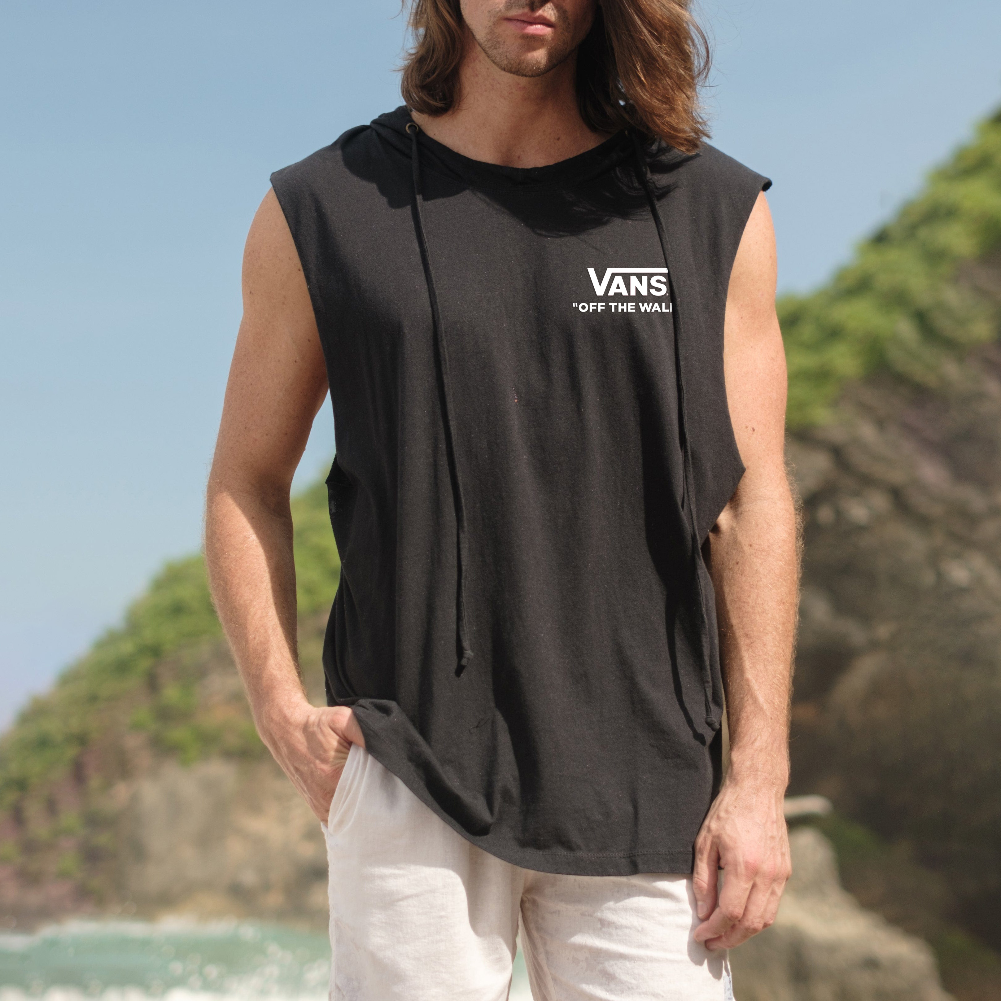  Stylish Sleeveless Hoodie for Men - Perfect for Beach and Casual Outings