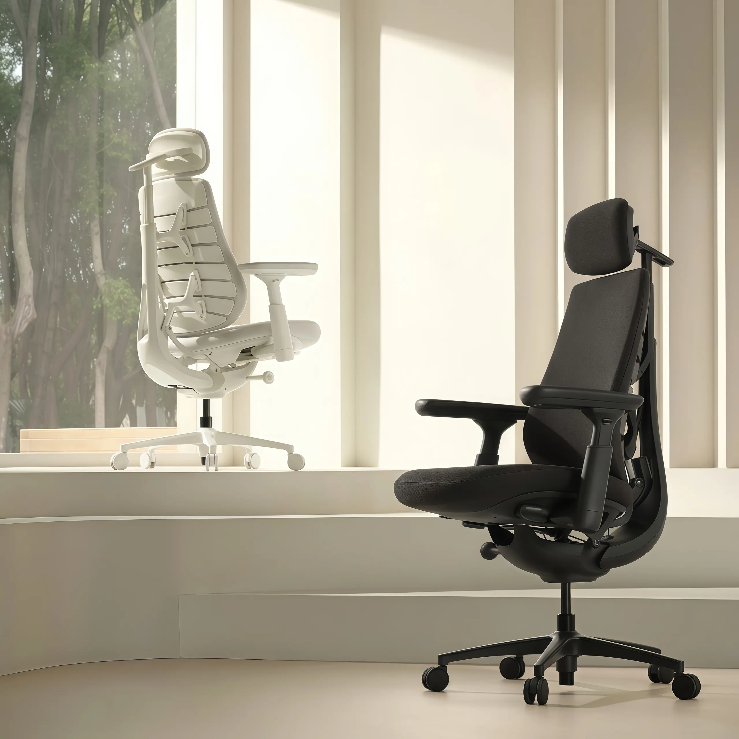 Spacious big-and-tall ergonomic office chair