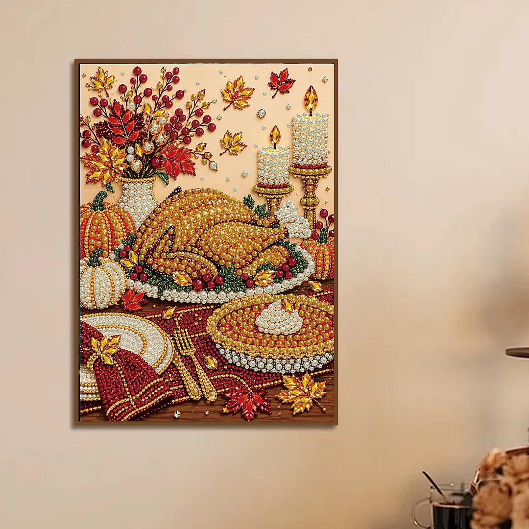 Pearl Painting Kit for Adults Thanksgiving Harvest Art