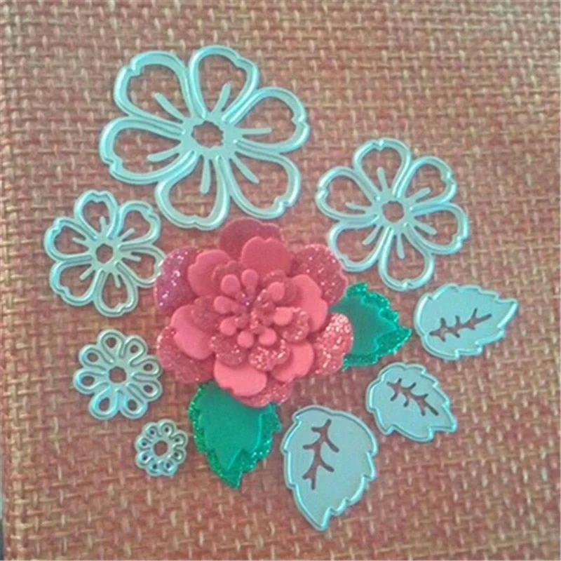 8pc flower Metal Cutting Dies cut die mold Flowers  Scrapbook paper craft knife mould blade punch stencils dies