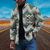 Men's Vintage Patchwork Utility Pocket Jacket