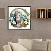 >SALE<DIY Partial Special Shaped Drill Diamond Painting Simple Kitten 40x40cm
