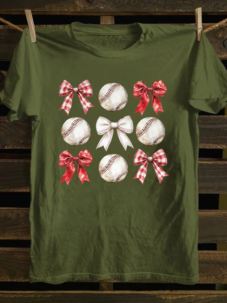 Baseball Bow T-shirt