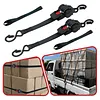 2-Pack Self Retracting Ratchet Straps 1inch X 12FT 1200 Lb Break Strength Boat Tie Down Straps To Trailer with Auto-Lock Double Hooks for Motorcycle Cargo Truck Trailer