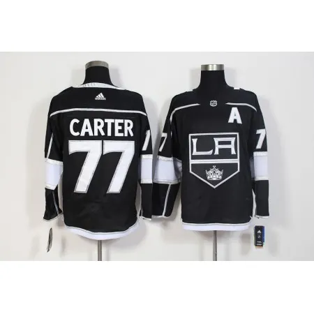 Men's  Los Angeles Kings #77 Jeff Carter Black Stitched NHL Jersey