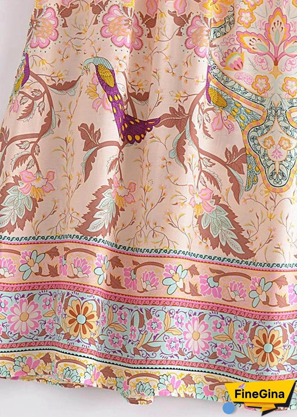 Boho Skirts in Heart Chakra in Pink For Women