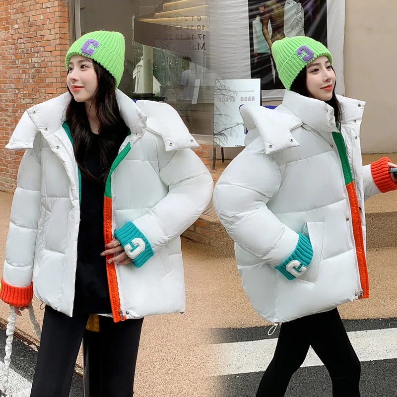 Toloer Cotton-Padded Jacket Women's Clothing 2024 New Fashion Design Sense Small Hood Short Loose And Thick Bread Jacket Cotton-Padded Jacket Coat-Outfit Ideas