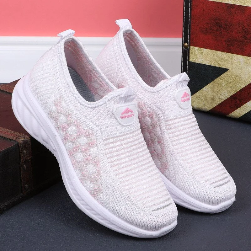 Casual Shoes Woman's Mesh Breathable Slip on Flat Shoes 2023 Ladies Loafers Comfortable Lightweight Sneaker Socks Women Loafer