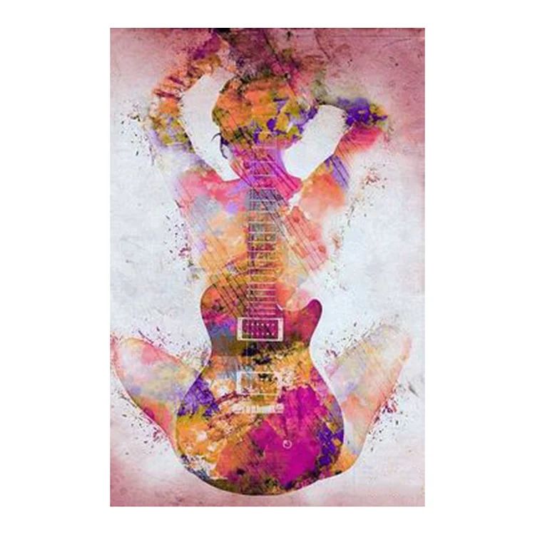 Oil Paint By Numbers - Guitar Girl 40*50CM