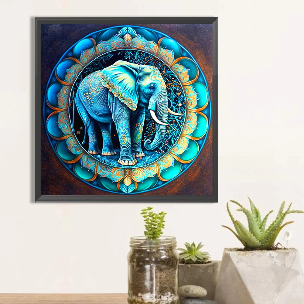 Diamond Painting - Full Round Drill - Elephant(Canvas|40*40cm)