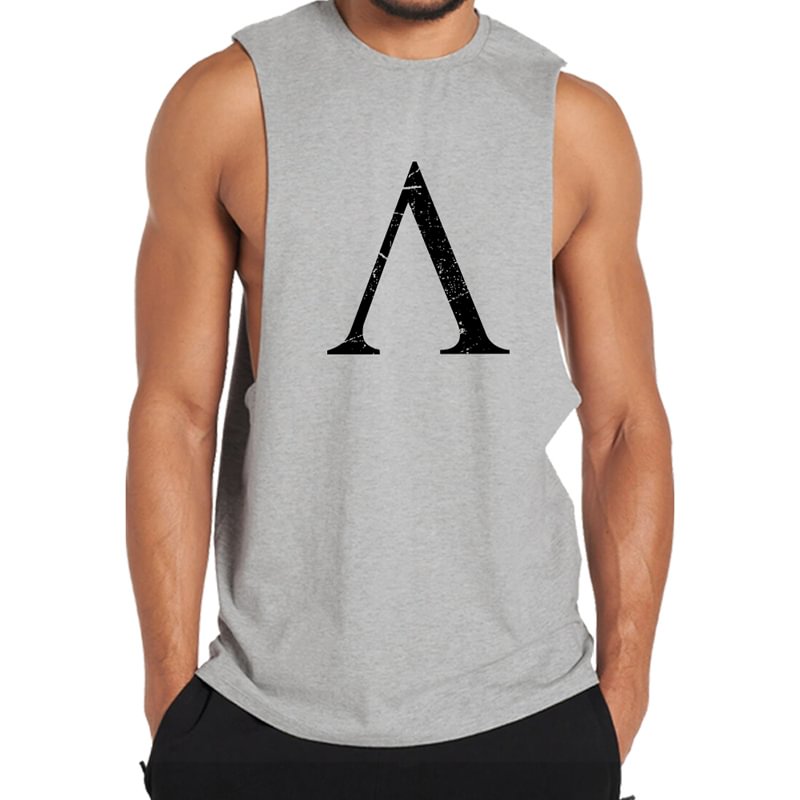 Cotton Spartan A Workout Tank Top tacday