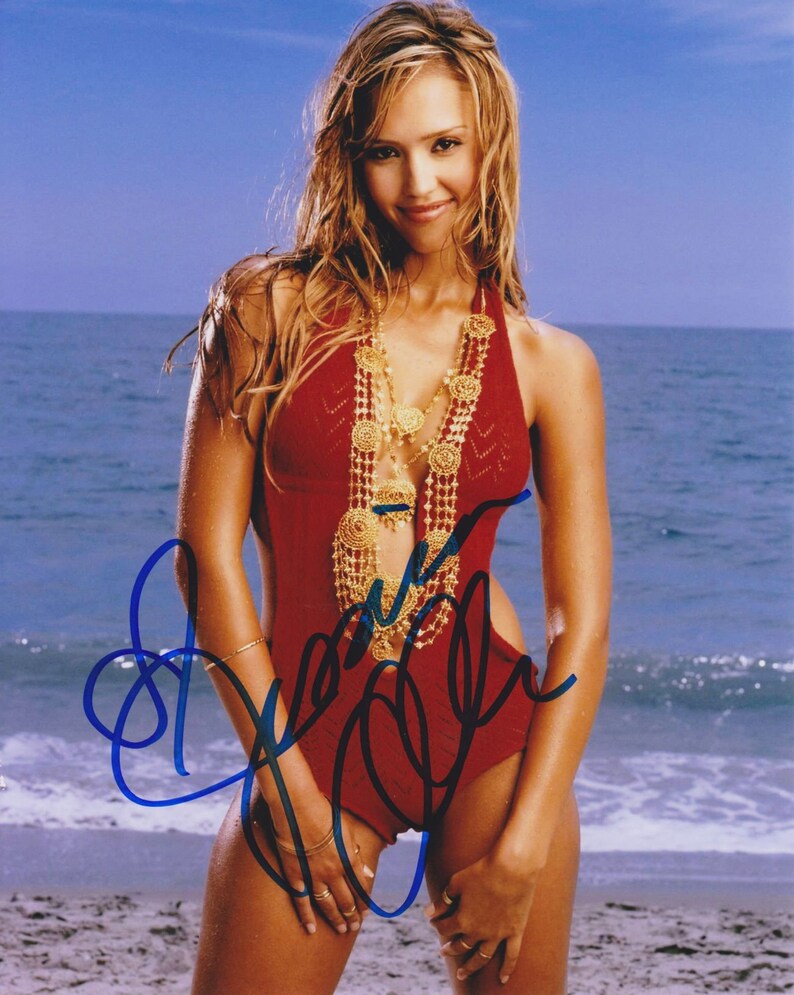 Jessica Alba Signed Autographed Glossy 8x10 Photo Poster painting - COA Matching Holograms