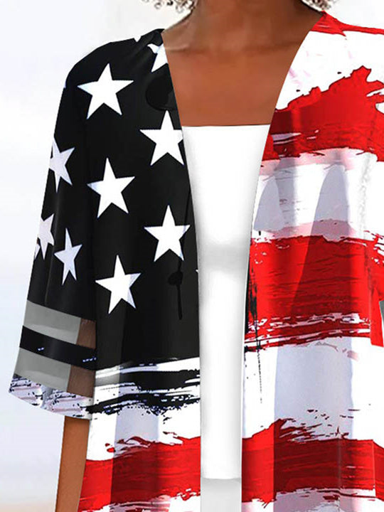 Women Half Sleeve V-neck Solid Color Dress