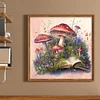Mushrooms And Books - 11CT Stamped Cross Stitch 50*50cm/19.69*19.69in