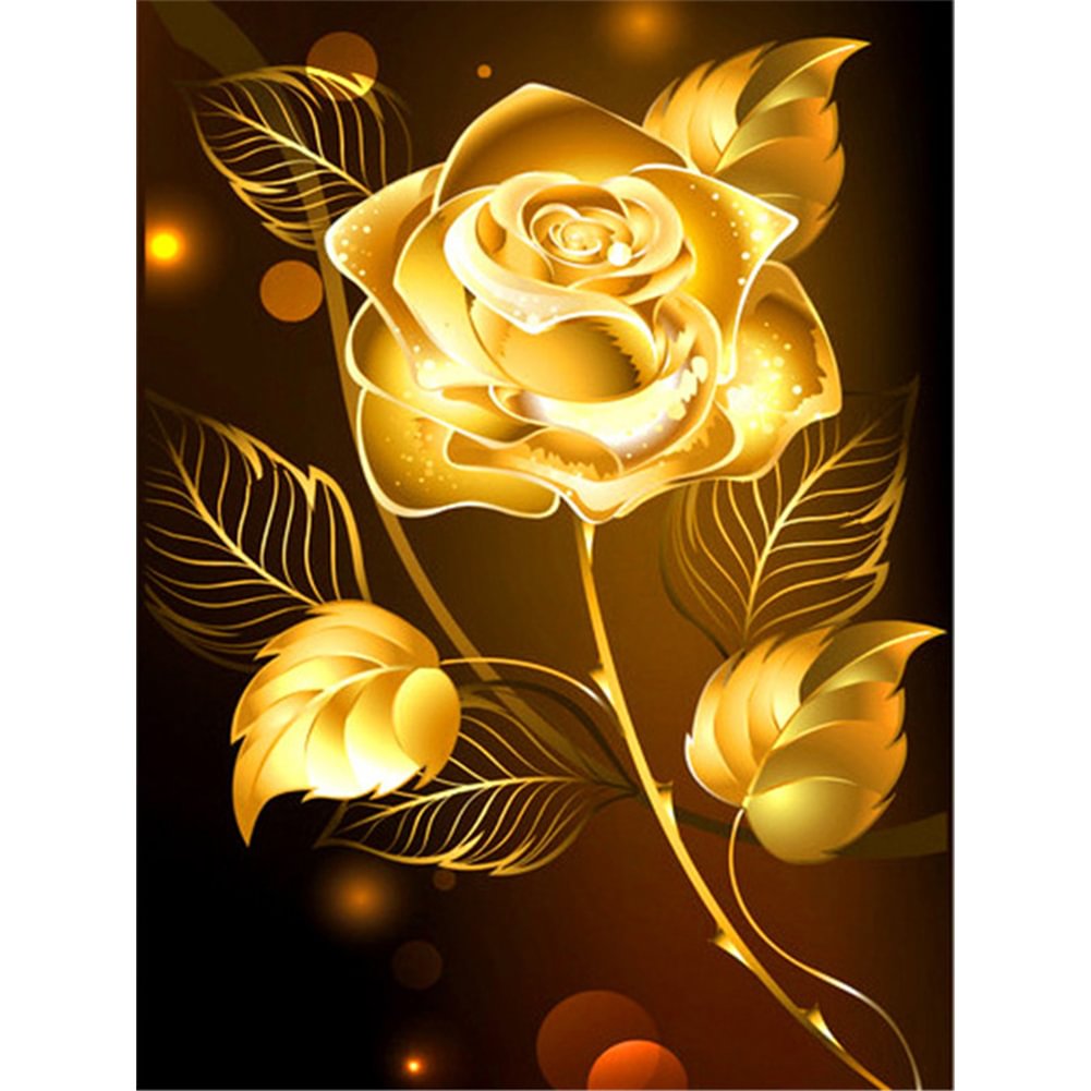 Golden Rose - Full Square - Diamond Painting(30*40cm)