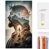 Jesus Full 11CT 3 Strands DIY Counted Cross Stitch Kits 15.75x27.56inch Embroidery Needlepoint Starter Kits Cross Stitch Art and Crafts Kits for Beginners Adults Home Decor