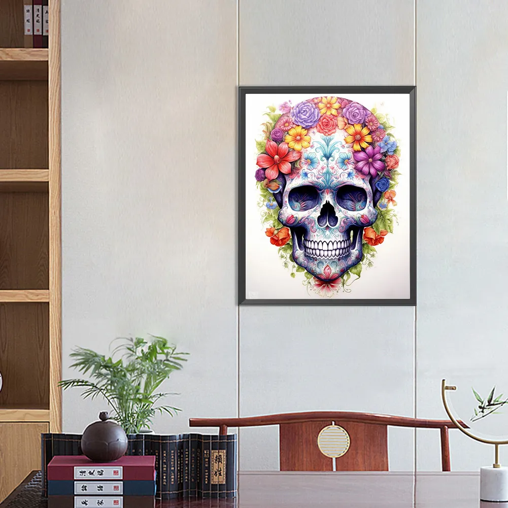 Full Round Diamond Painting 40*50cm - Skull
