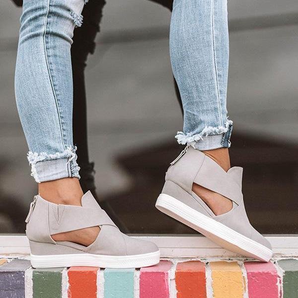Susiecloths Women Fashion Stylish Wedge Sneakers