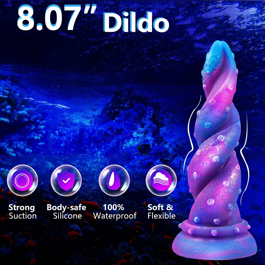 8.07 Inch Huge Tentacle Dildo With Strong Suction Cup