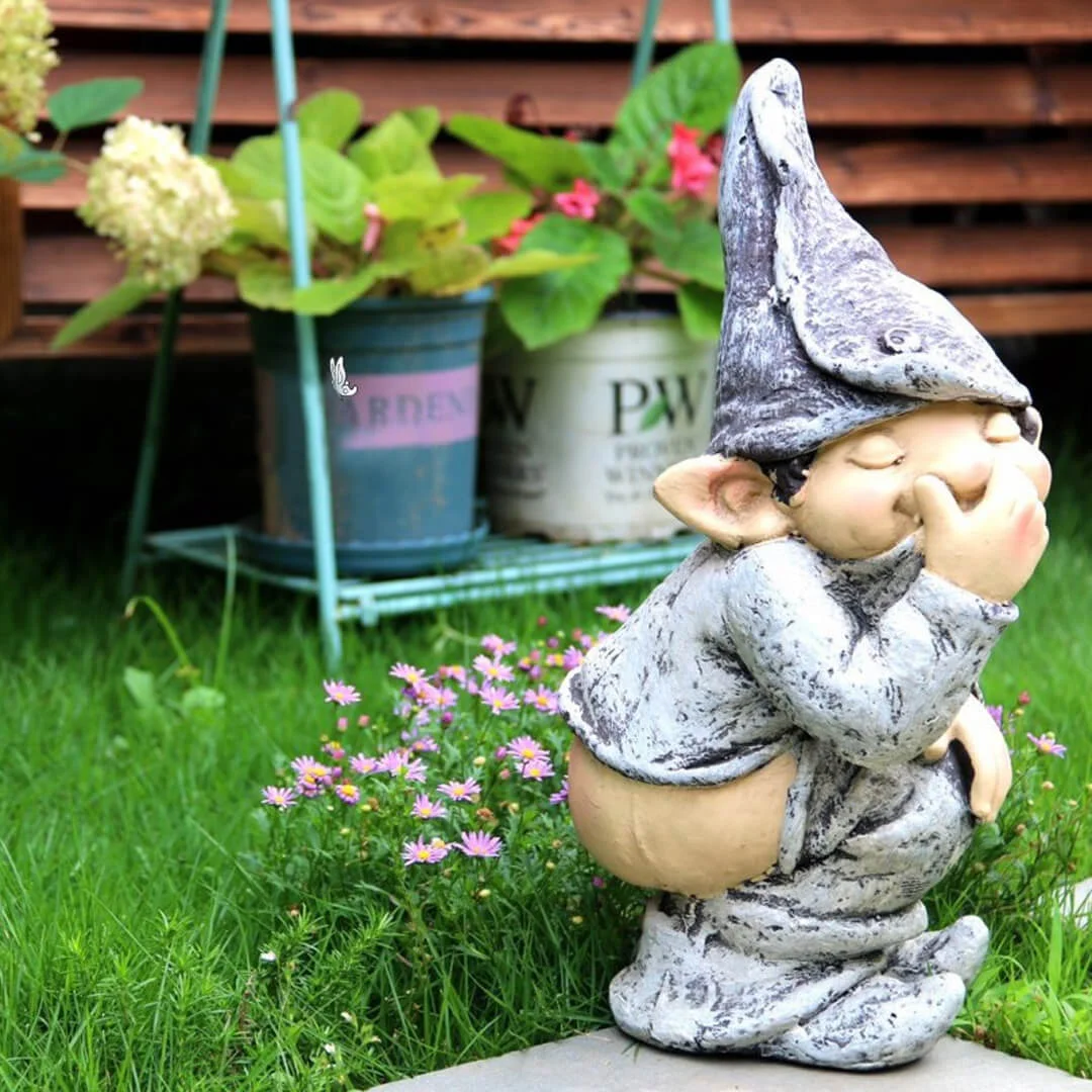 Gardening Elf Character Statue Decoration