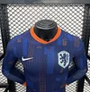 2024-2025 Long Sleeves Player Version Netherlands National Team Away Football Shirt 
