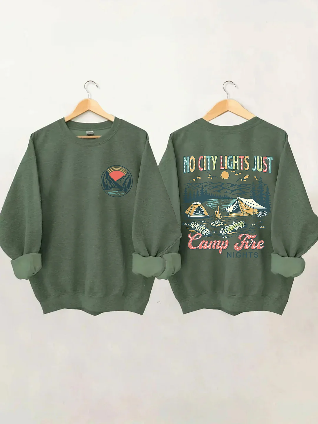No City Lights Just Camp Fire Nights Sweatshirt