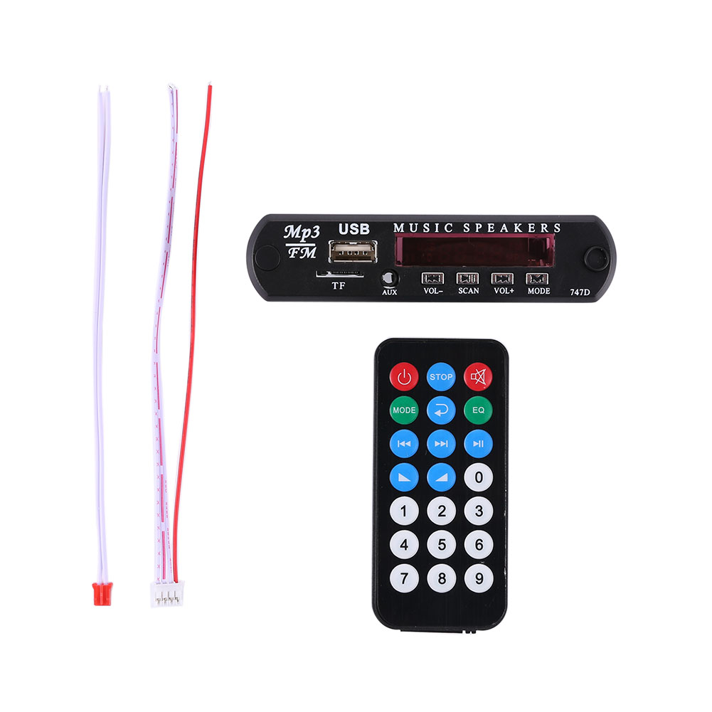 

Car Music MP3 WMA Decoder Board 12V Audio Decoder Board Module USB TF FM, 501 Original