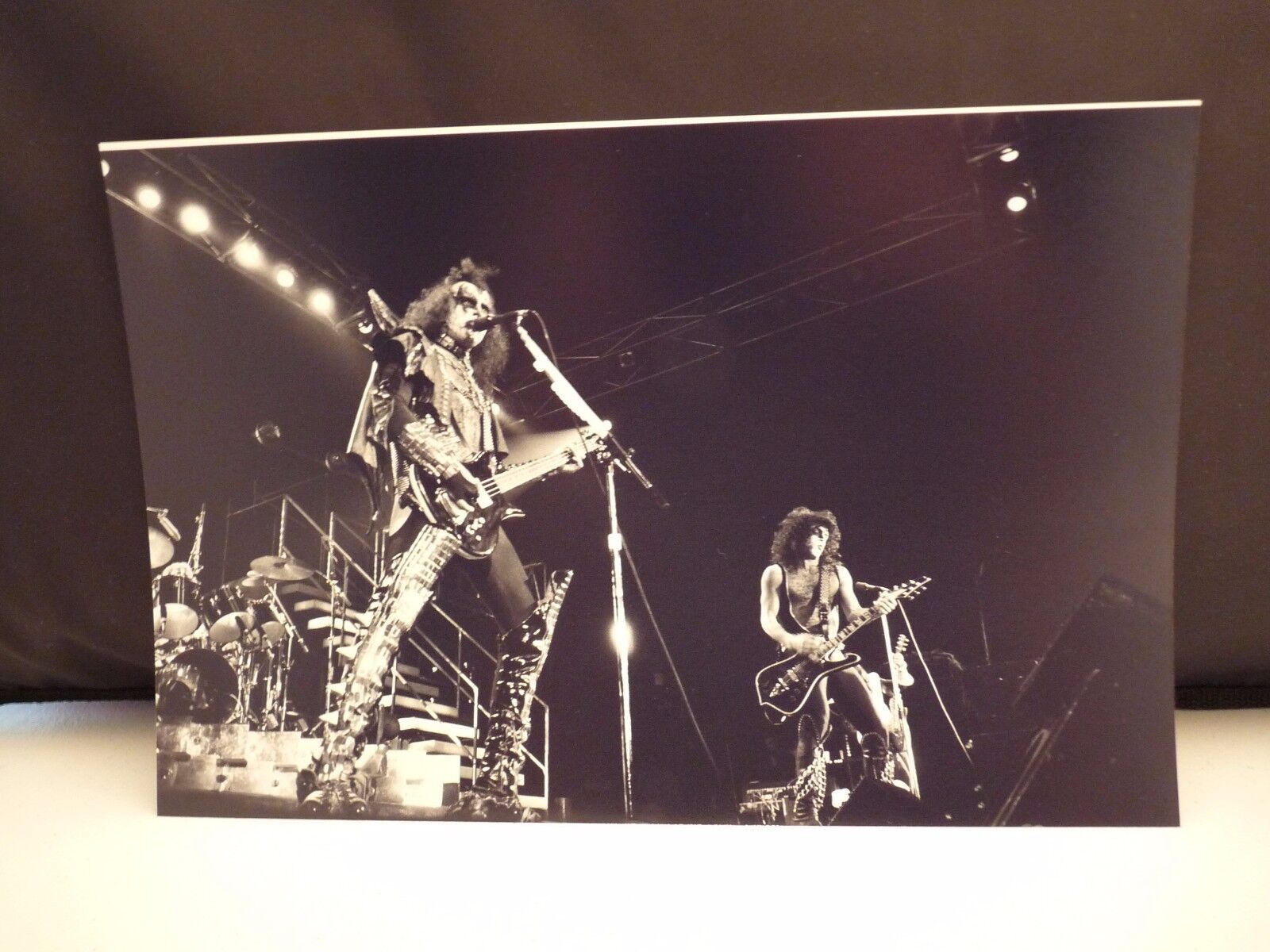 Kiss 1977 LA Forum Live On Stage Band 8x12 Photo Poster painting #29 From Original Negative