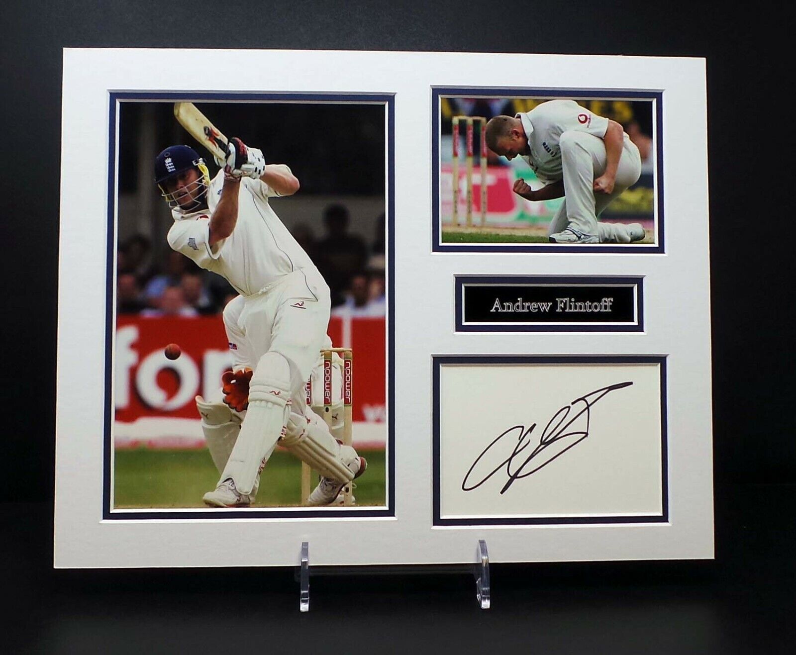 Andrew Freddie FLINTOFF Signed Mounted Cricket Photo Poster painting Display 1 AFTAL RD COA