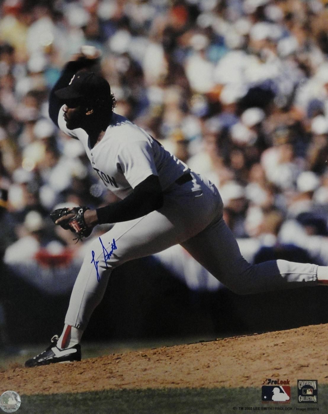 Lee Smith Signed Autographed 16x20 Photo Poster paintinggraph Boston Red Sox on Mound W/ COA