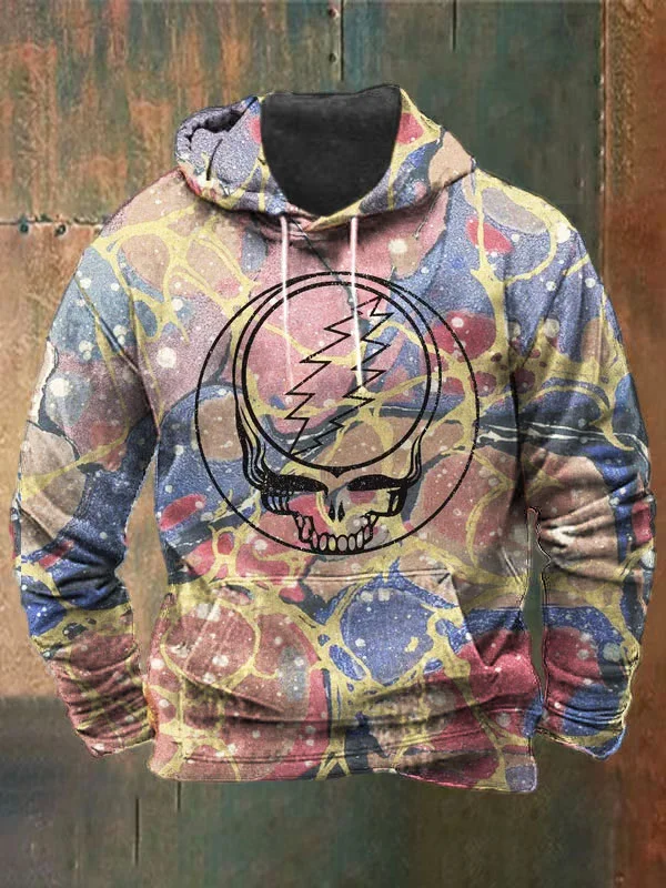 Unisex Skull Print Heavyweight Hoodies